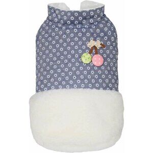 Dobaz Flowers & Fur Dog Coat/Jacket Large Faux Fur Lined New